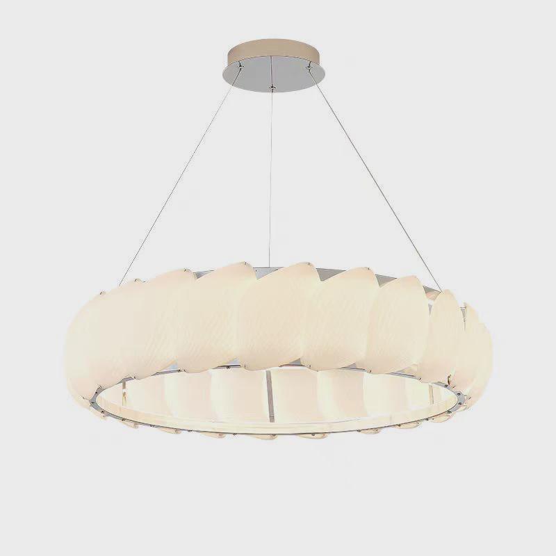 法式轻奢奶油风贝壳吊灯北欧现代客厅卧室餐厅餐桌设计师圆形吊灯