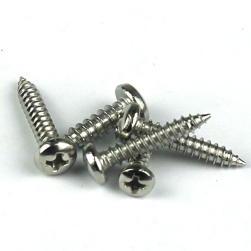 热销st4.8不锈钢304盘头圆头十字自攻螺丝自攻螺钉尖尾gb845-85