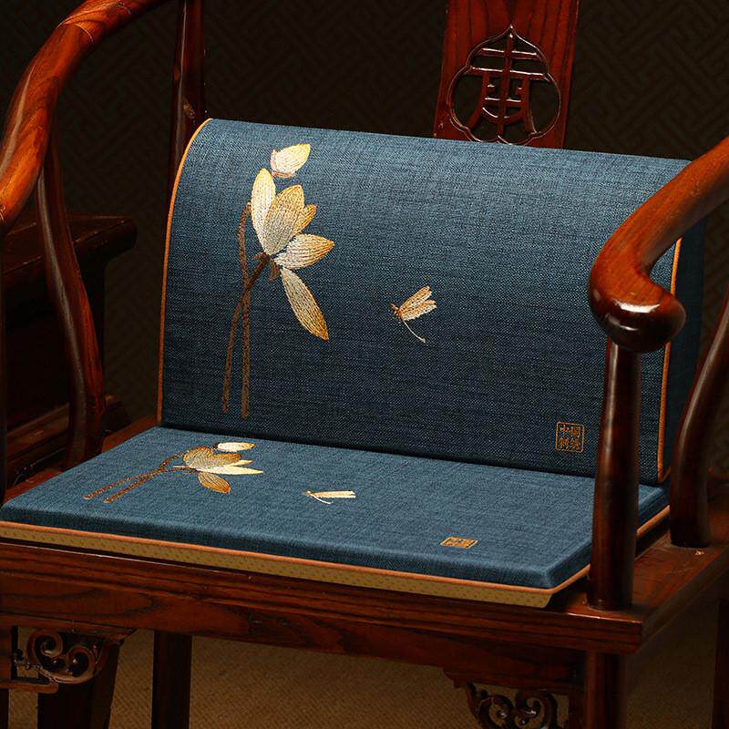 中式红木椅子靠背垫沙发坐垫靠背一体茶椅圈椅护腰靠垫小腰靠靠垫