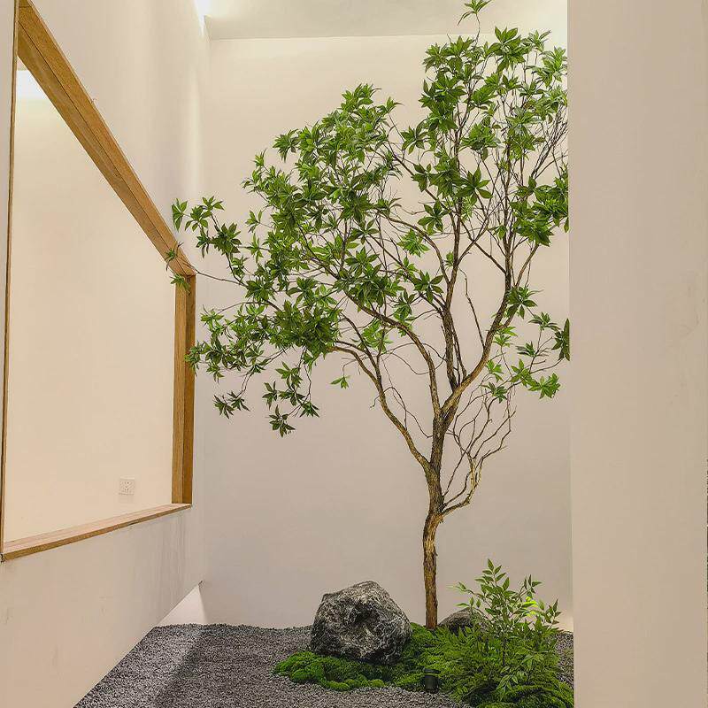 高端大型马醉木橱窗造景植物室内仿生绿植装饰树仿真假树简约景观