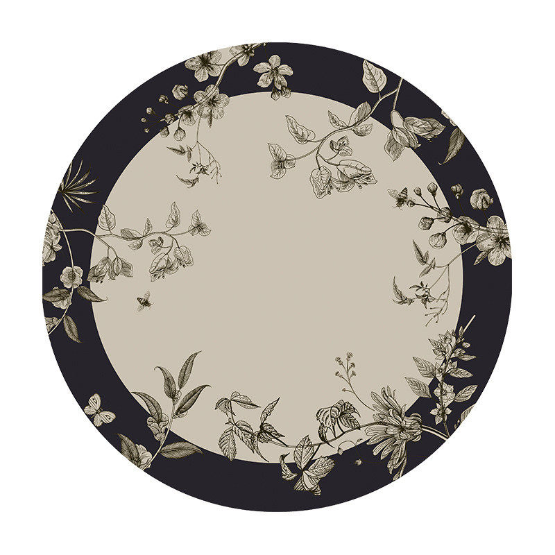 高级感美式全身镜地毯圆形衣帽间梳妆台防滑地垫卧室床边复古毯垫,居家布艺,地毯,淘宝优惠券,粉丝福利购,淘宝优惠卷