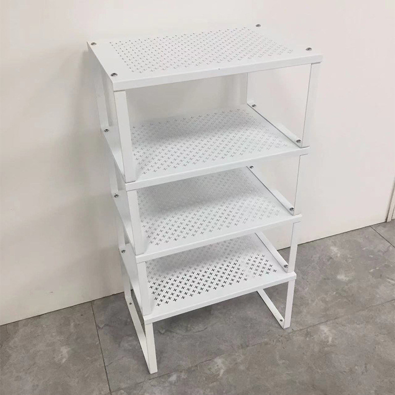 日式铁艺厨房置物架落地多层四层柜锅架微波炉储物收纳架家用货架