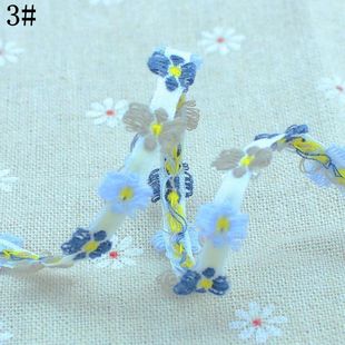 装 饰品复古精致立体小花民族风织带多色diy配件服装 饰辅料花边