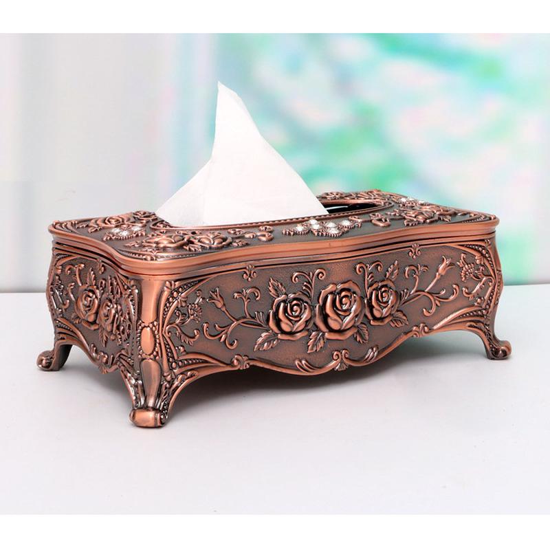 欧式纸巾盒抽纸盒高档创意客厅茶几家用餐桌抽纸盒酒店宾馆纸抽盒