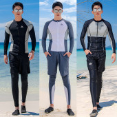 浮潜服温泉冲浪水母衣沙滩泳装 泳衣大码 潜水服男分体长袖 2023新款