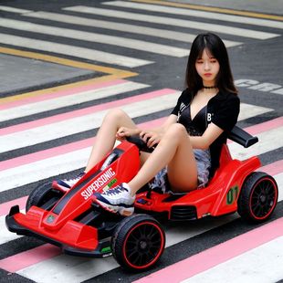 萨玛特儿童卡丁车电动卡丁赛车儿童玩具车四轮平衡车遥控漂移车