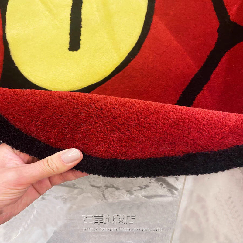 d4q8批发造型彩色现代客厅茶几不规则地毯卧室书房床边衣帽间手工