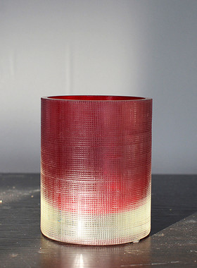 彩色玻璃花瓶 橄榄绿家居摆件琥珀色装饰品 创意简约透明玻璃花瓶