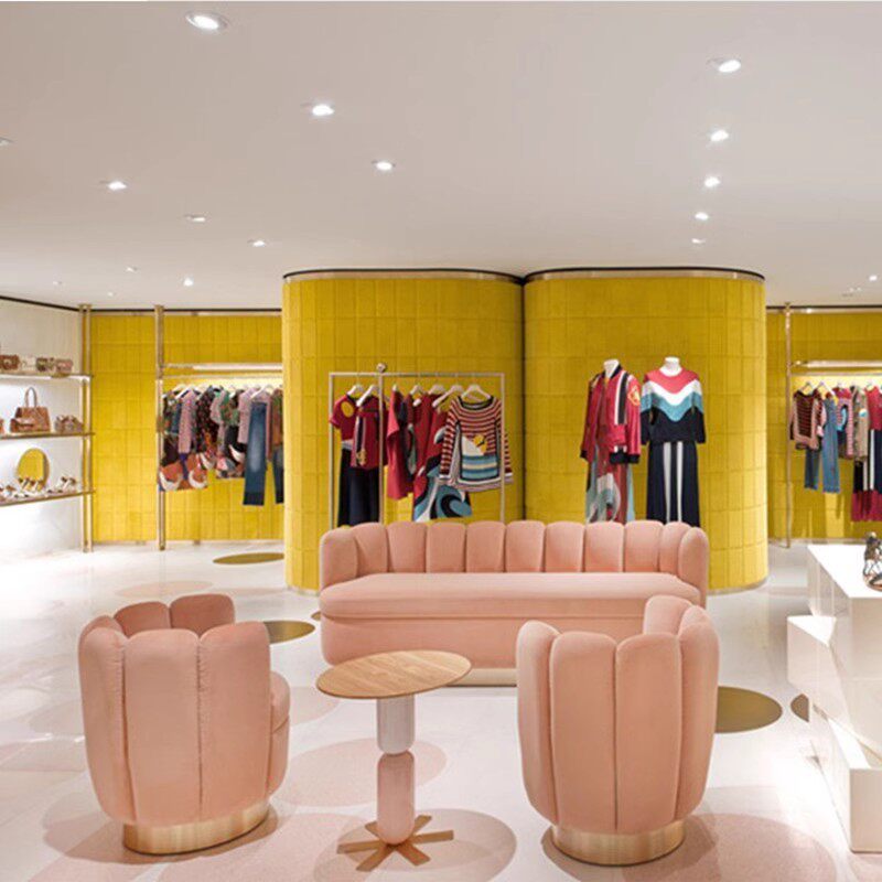 北欧轻奢懒人沙发椅服装店影楼美容院医院售楼部接待洽谈会客沙发