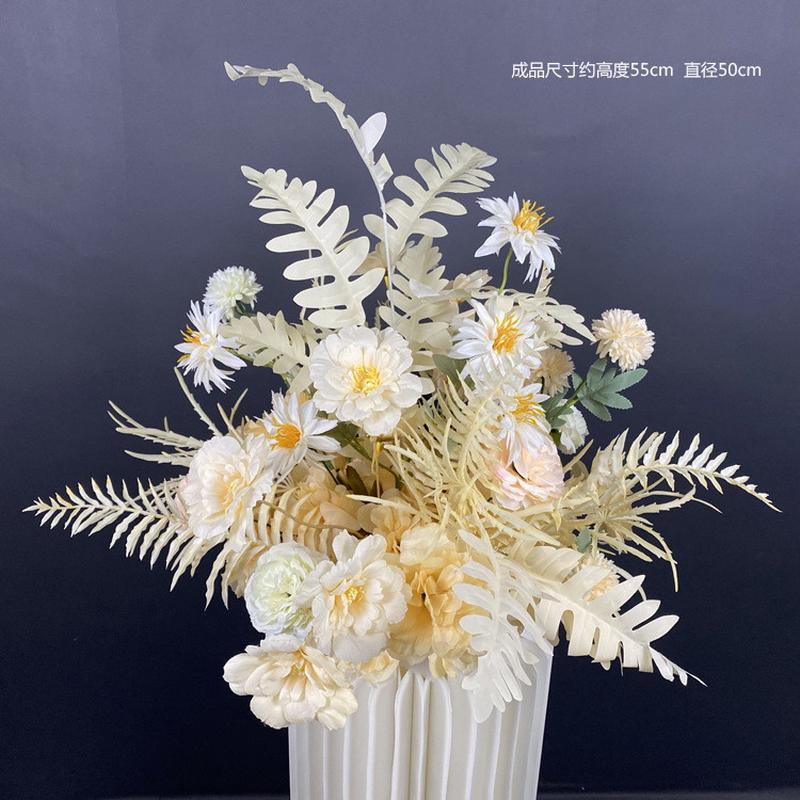 婚庆仿真花挂花地排花订婚布置仿真绢花装饰花排路引花球婚礼布置