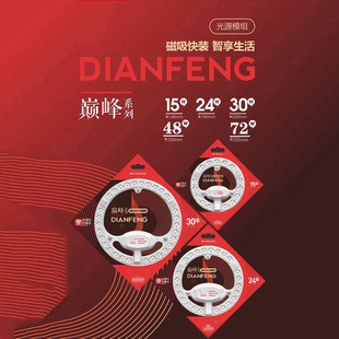 斌翔电器LED灯芯家用客厅卧室吸顶灯替换光源圆形免打孔磁吸模组