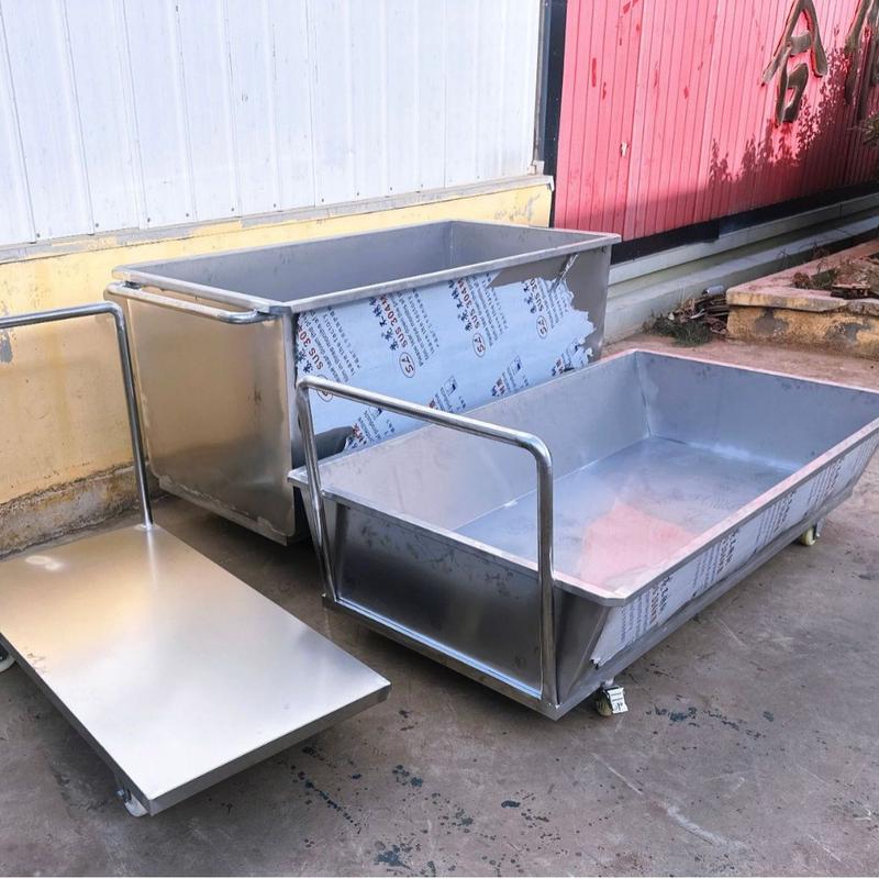 不锈钢家用移动式拉货车手推车车间物料搬运可承重推货车平板车