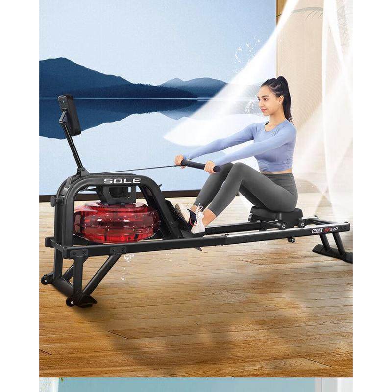 速尔(SOLE)家用划船机划船器水阻划船机划桨机SR520合金轨道