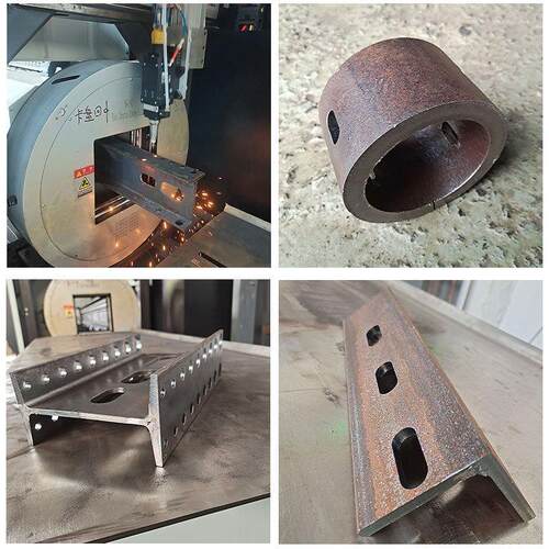 建筑用60*4角铁q235b碳钢可对6-9米长下料厂家角钢外激光打孔切割
