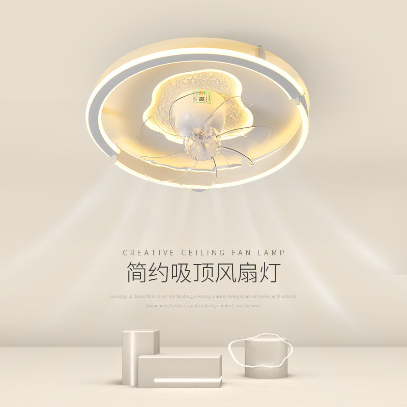 新款卧室风扇灯简约吸顶灯家居客厅餐厅led吸顶风扇灯