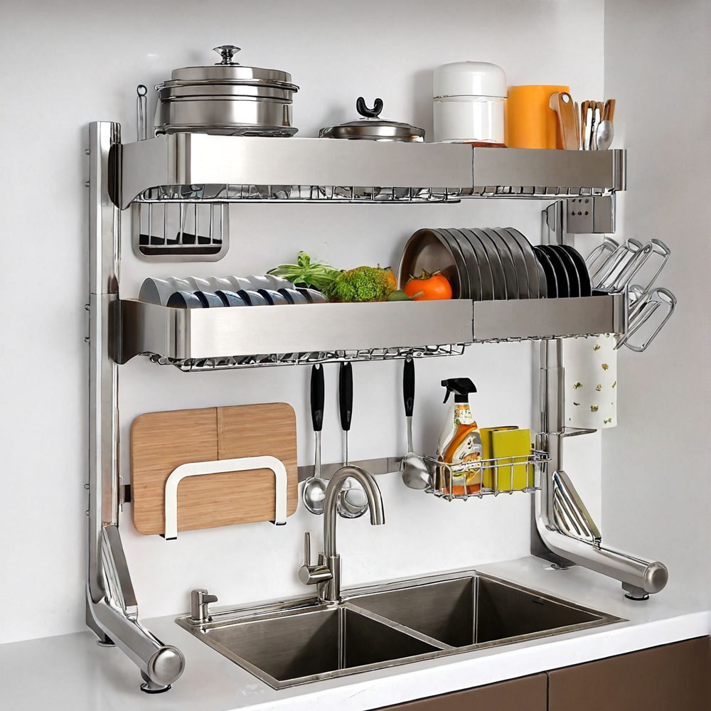 厨房304不锈钢厨房多功能台上置物架加厚碗碟盘收纳架过滤架,厨房/烹饪用具,水槽置物架,淘宝优惠券,粉丝福利购,淘宝优惠卷