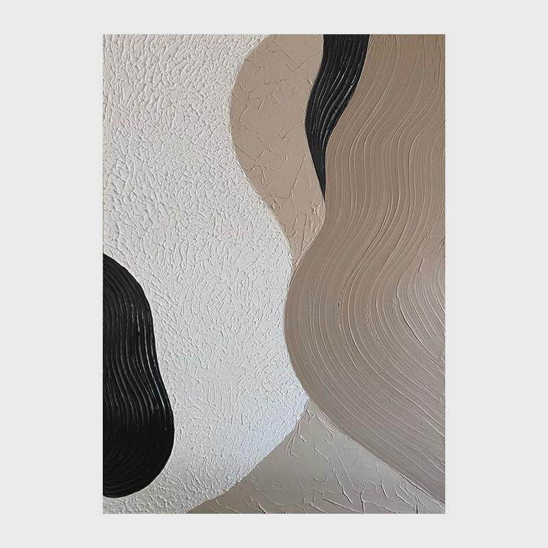 大芬油画村纯现代简约玄关走廊客厅装饰画手绘油画抽象立体肌理画