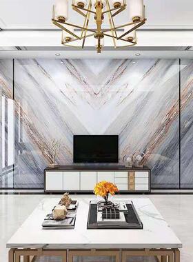 佛山连纹通体大理石瓷砖900x2700客厅卧室浅灰色岩板背景墙别墅