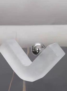 热销现代简约水晶弯钩卧室银球摆件客厅几何玄关酒店样板房家居装