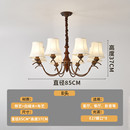 法式 复古餐厅灯书房感南洋卧室灯具古铜色其他 中古风客厅吊灯美式