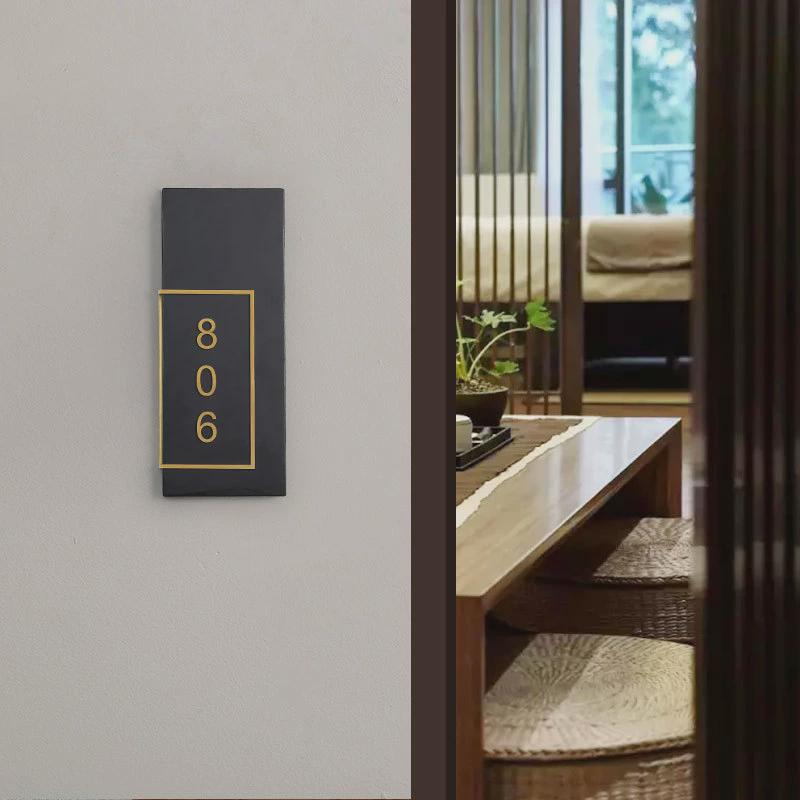 酒店门牌创意制作家用包厢别墅民宿房间号码牌轻奢精品门牌制作高