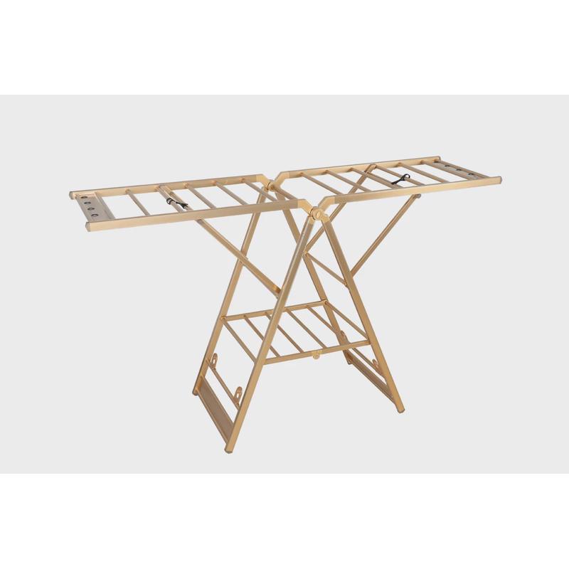 铝合金折叠晾衣架客厅阳台晾晒被子架落地式晾衣架室内外庭院家用