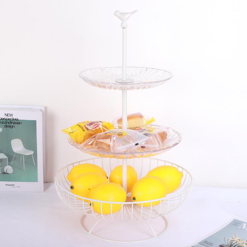 铁艺现代创意水果盘果篮客厅茶几家用北欧简约风格沥水篮网红果盘