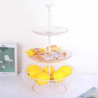 铁艺现代创意水果盘果篮客厅茶几家用北欧简约风格沥水篮网红果盘