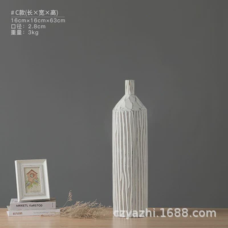 中式落地大花瓶摆件高款酒店高档客厅现代简约北欧树脂家居装饰品