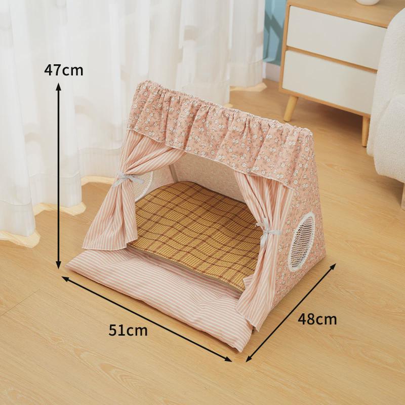 猫窝帐篷四季通用中小型可拆洗可爱猫狗半封闭网红夏秋季宠物用品