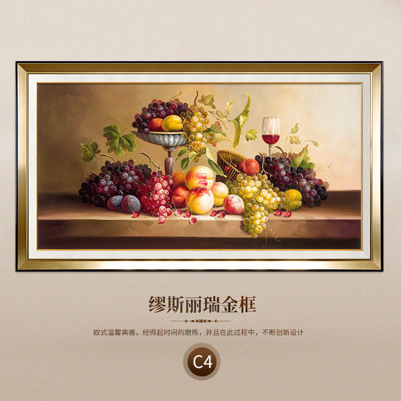 美式餐厅装饰画温馨饭厅墙面挂画手绘画客厅沙发背景墙画油画欧式