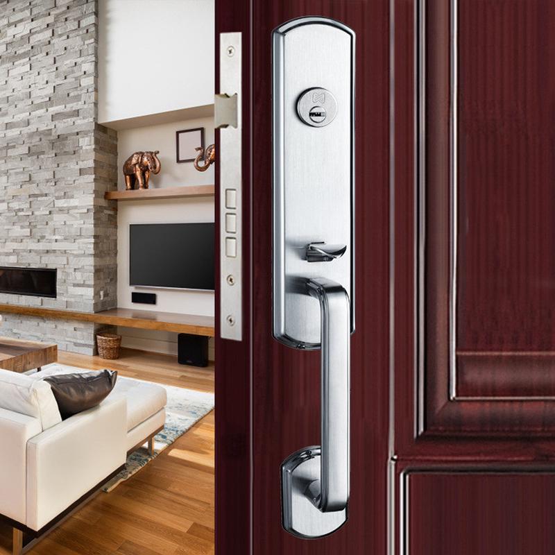 仿古大门锁别墅实木大门欧式把手美式执手门锁室内双开大门锁