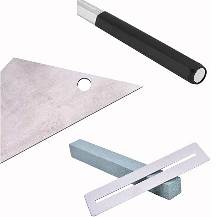 吉他维修配件指板品丝打磨三角尺锉刀垫片打磨石乐器工具套装