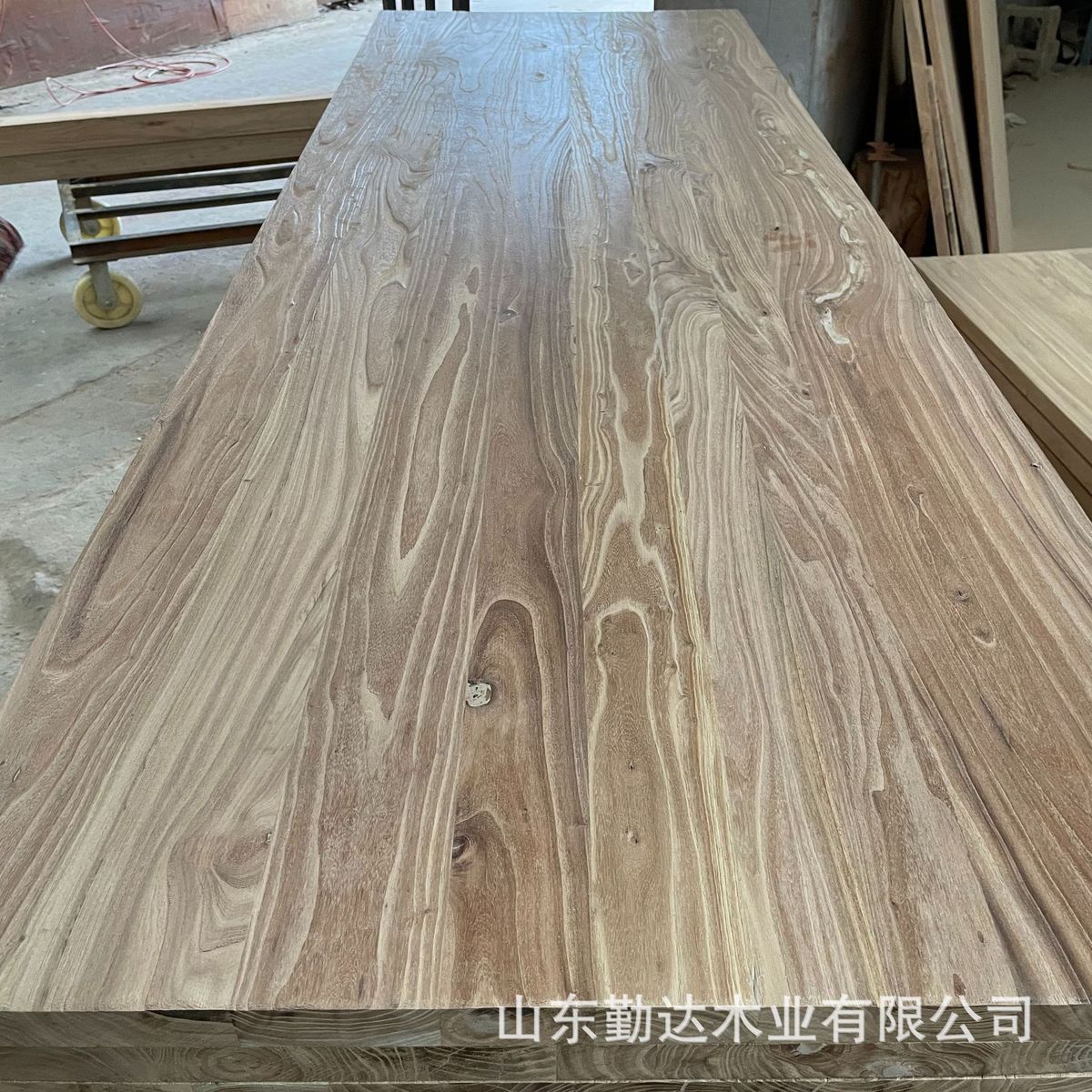 批发榆树实木大板可做衣柜隔板层板分柜子置物架升降桌桌面板