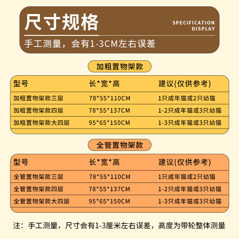 猫笼子家用二层三层猫窝大型笼子猫别墅自由空间猫咪宠物猫舍
