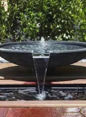 流水钵日式水景观石钵大理石喷泉石盆庭院家居流水涌泉水系摆件