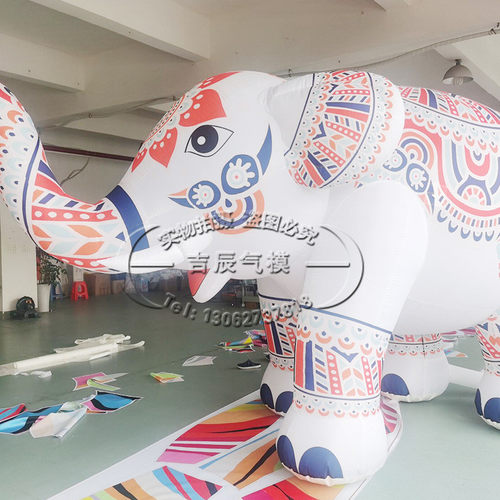 厂家定做充气喷水大象PVC充气大象充气卡通动物主题乐园气模