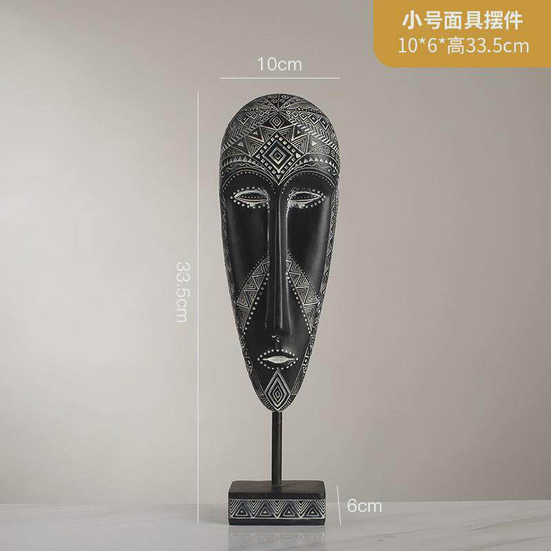 古典艺术人脸面具摆件非洲风情雕塑手工艺品树脂创意装饰品摆设