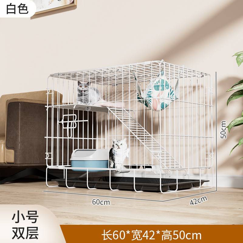 猫咪家用室内养猫笼子猫窝可折叠超大自由空间别墅厕所一体不占地