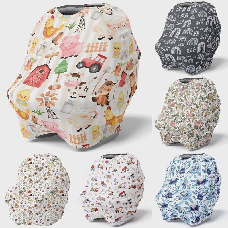 跨境婴儿安全座椅罩推车罩农场主题印花提篮罩多用途哺乳巾,玩具/童车/益智/积木/模型,童车配件,淘宝优惠券,粉丝福利购,淘宝优惠卷