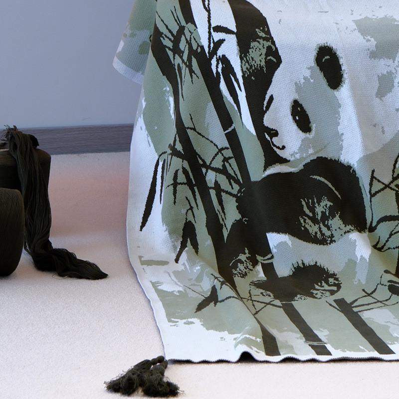 新款新中式毛毯地毯针织客厅办公室空调加厚沙发毯沙发垫夏季盖毯