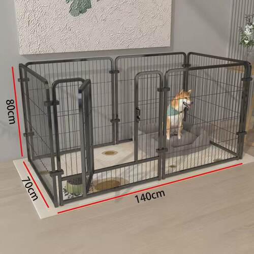 宠物围栏自由组合大型中型小型犬家用室内栅栏门带隔离门狗围栏门