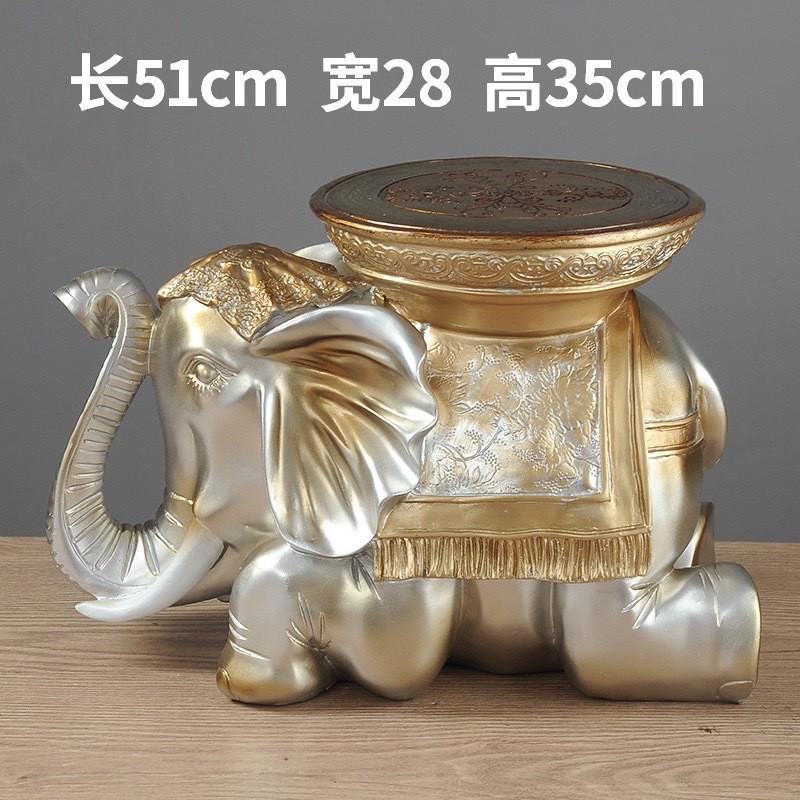 客厅大象凳换鞋凳树脂摆件酒店创意玄关进门口乔迁送礼新房装饰品