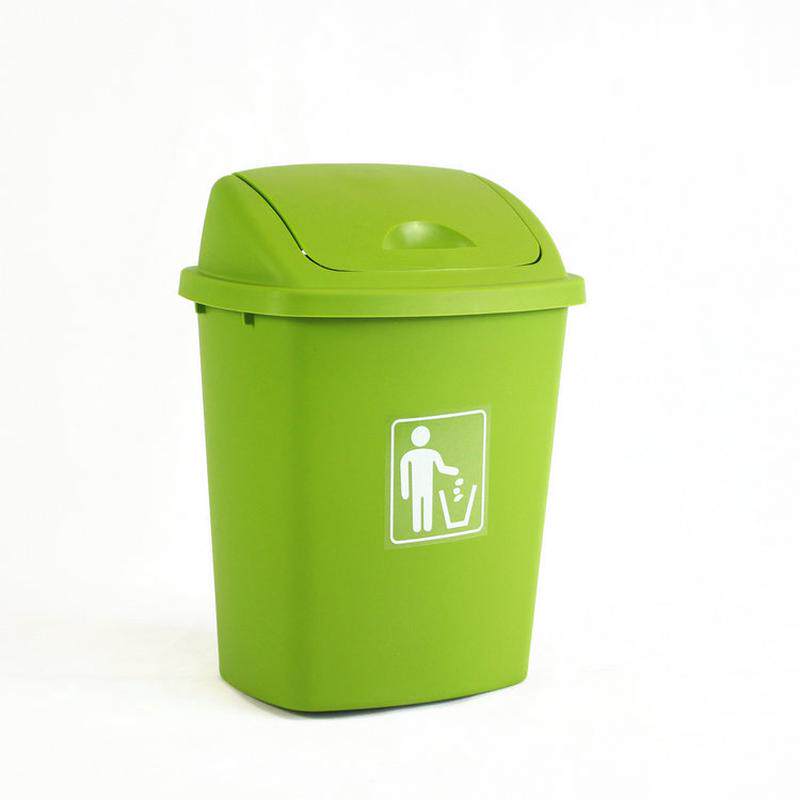 厂家废物30l新料pp塑料摇盖垃圾桶家用厨房直供有盖清洁桶批发