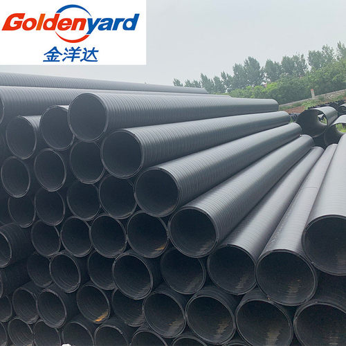 双平壁钢塑复合塑钢市政埋地缠绕管排水管排污管hdpe中空壁缠绕管