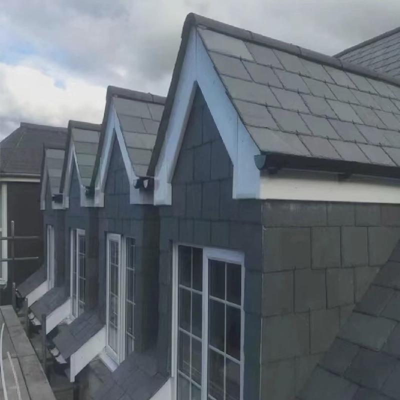 青石板打边瓦片别墅小区外墙砖防滑抗冻凉亭屋顶石板岩