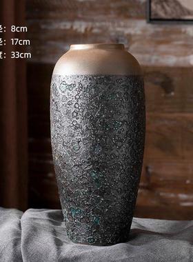 中式轻奢落地大号陶瓷花瓶客厅感家居小号干花插花花器装饰品摆件