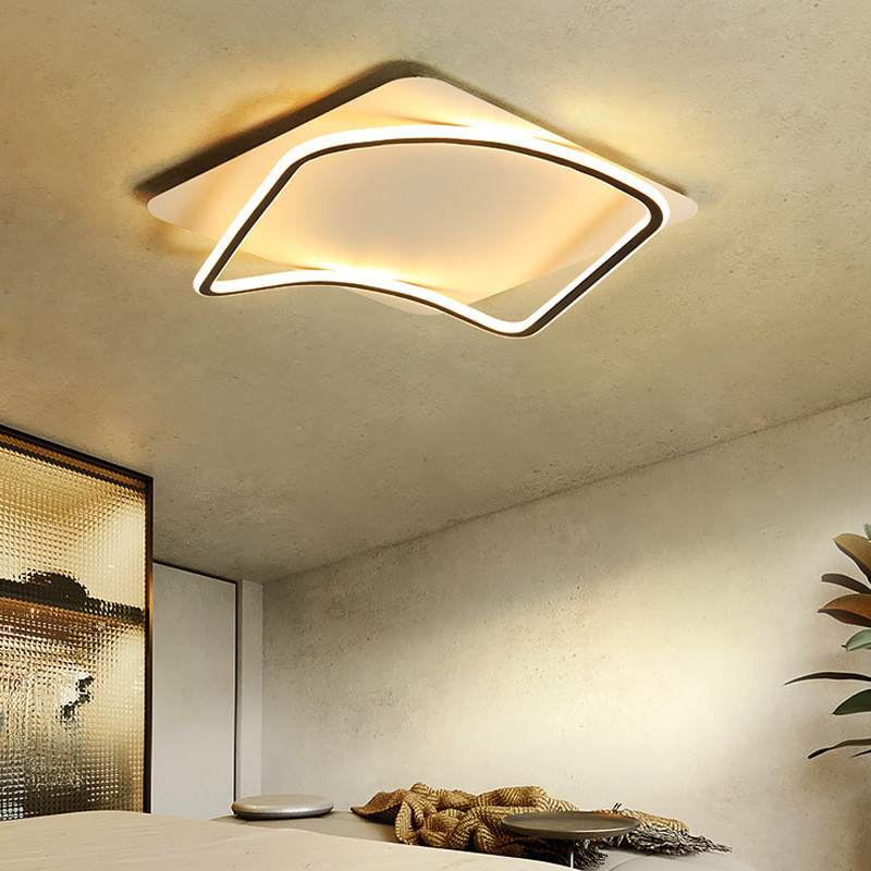 卧室吸顶灯2021年新款北欧正方形极简现代简约餐厅书房主卧房间灯