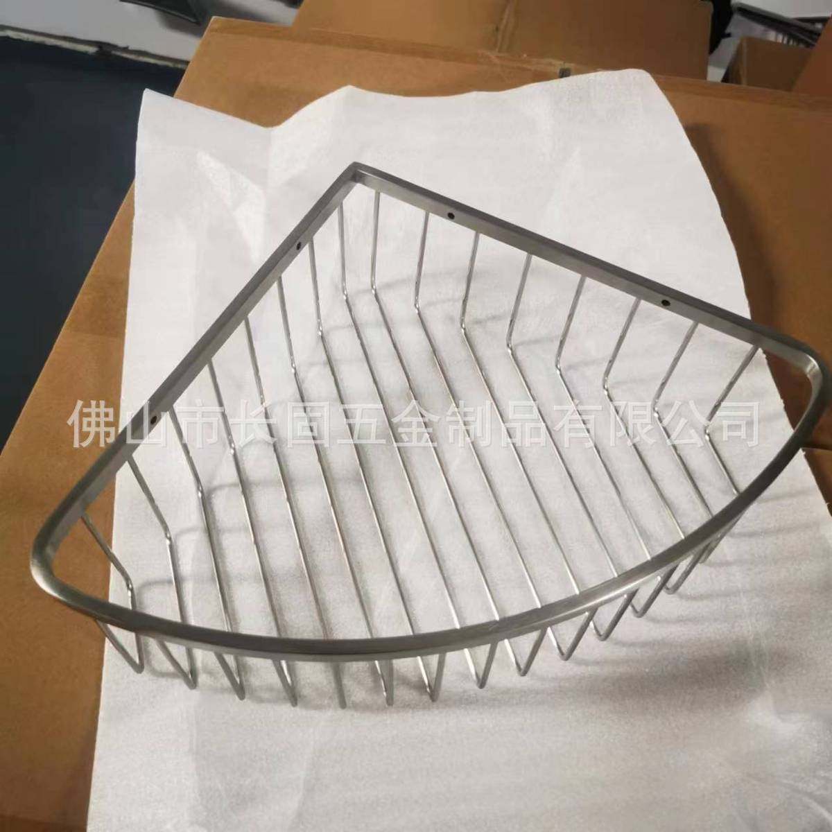 长固st-v4226洗漱角篮不锈钢用品转角置物架商家用三角形收纳架篮