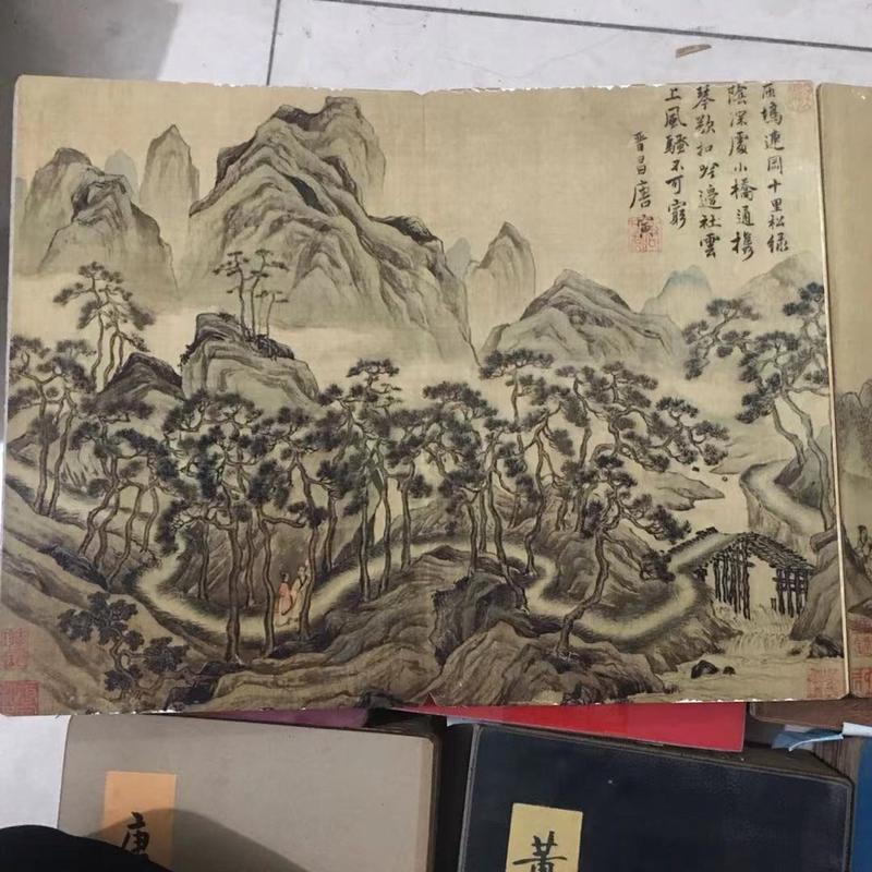 新中式摆件画册仿古书房装饰品样板间书房书桌玄关创意软装古典